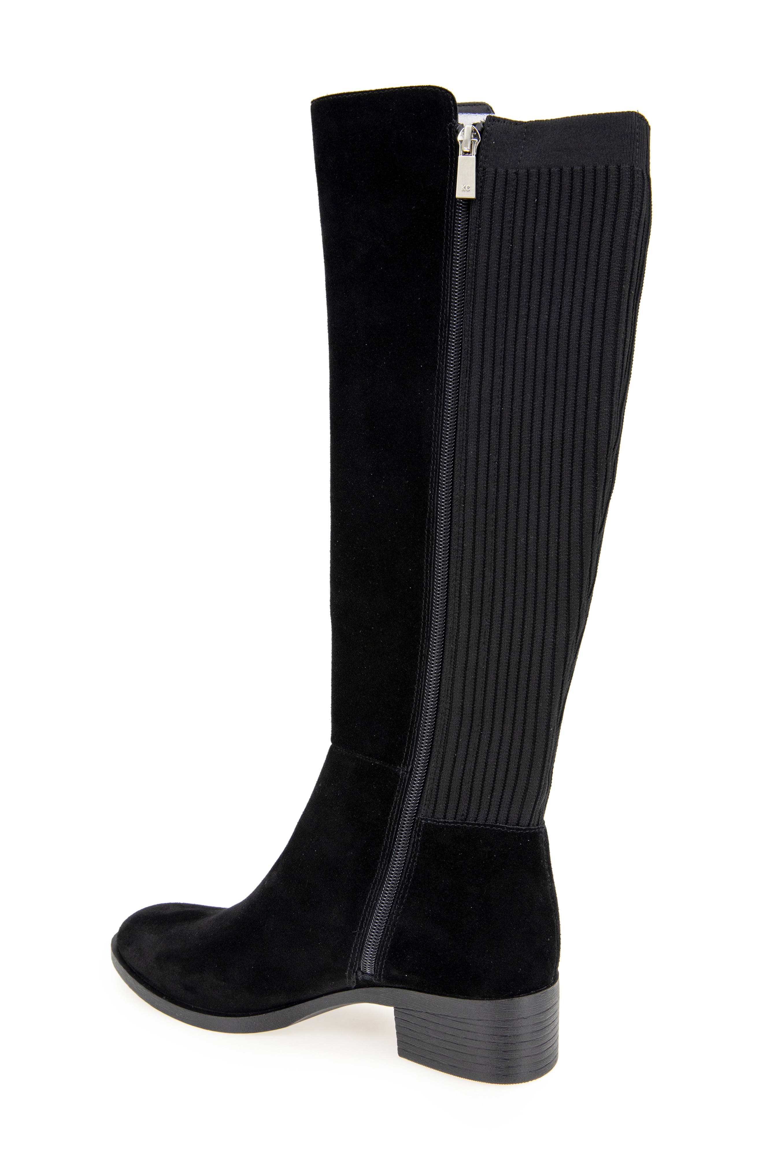 Kenneth Cole Levon Rib Knit Knee High Boot, Alternate, color, 