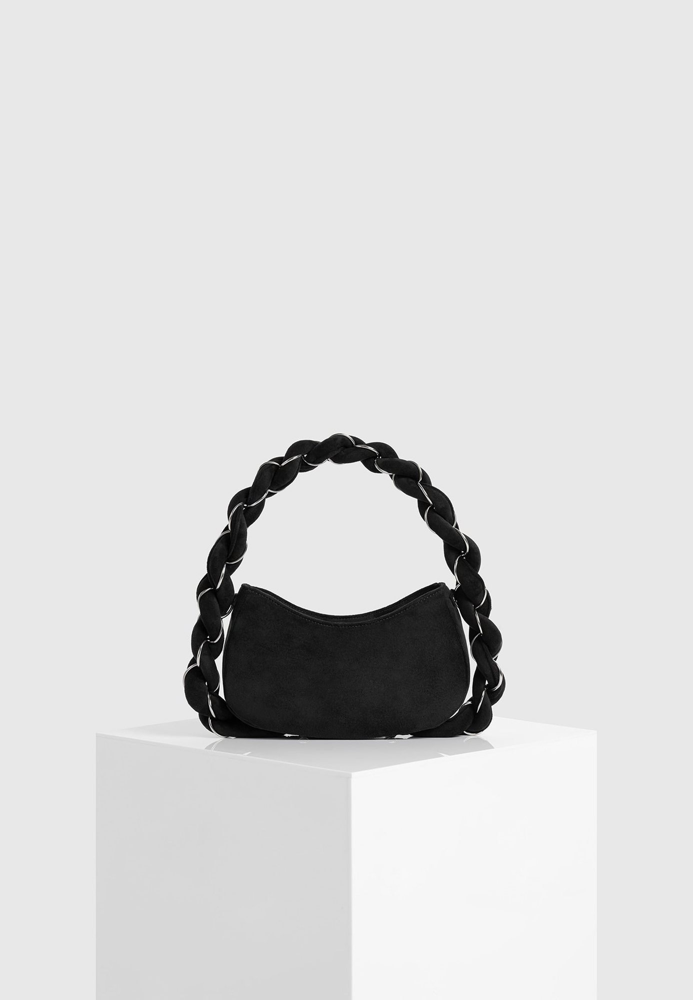Somme Structured Suede Bag, Alternate, color, Black