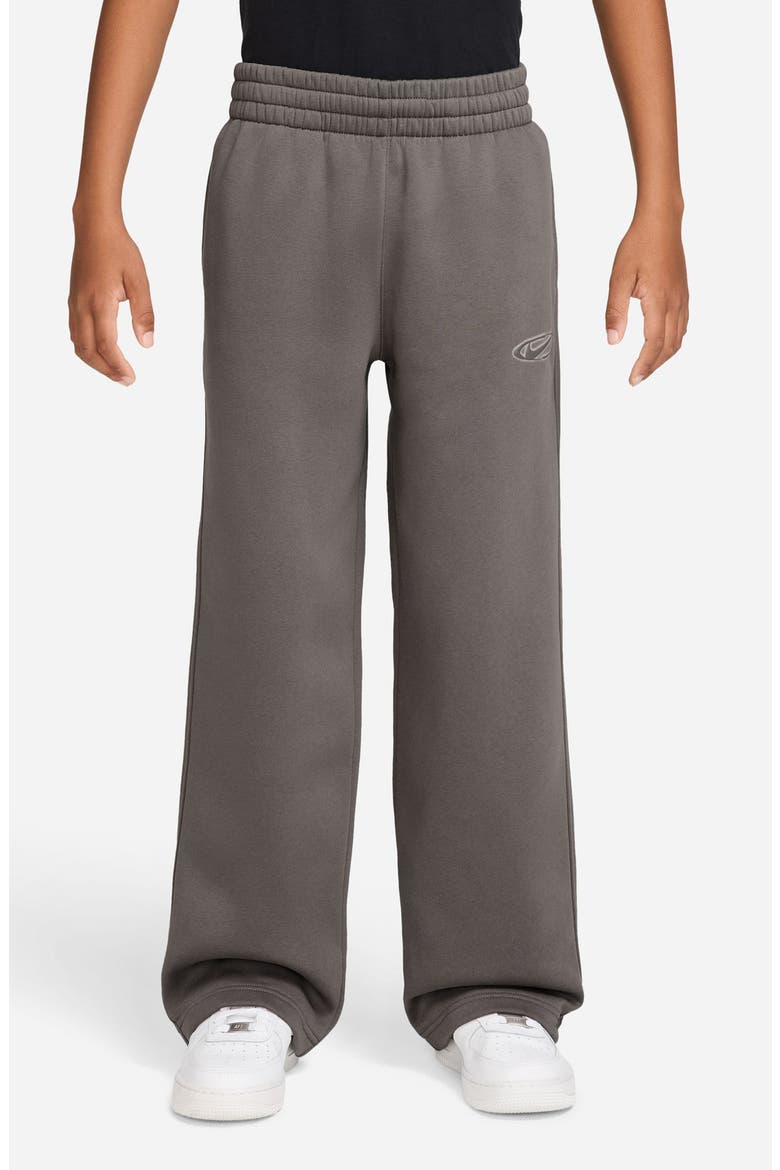 Kids' Club Fleece Wide Leg Pants, Alternate, color, CAVE STONE/ MOON PARTICLE