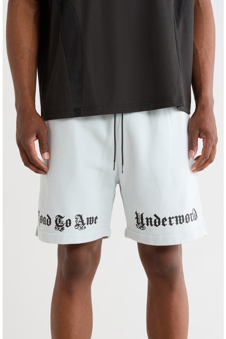 Clyde Drawstring Shorts, Main, color, SPIRIT BLUE UNDERWORLD