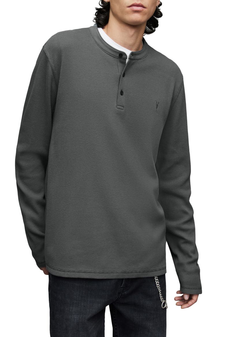 Hayes Stretch Organic Cotton Henley T-Shirt, Main, color, MOORE GREEN