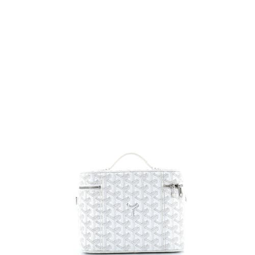 Pre-owned Goyard Goyard Muse Vanity Case Coated Canvas In White