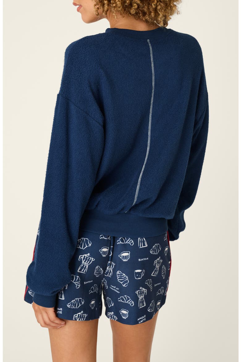 Bonjour Graphic Sweatshirt, Alternate, color, DEEP NAVY
