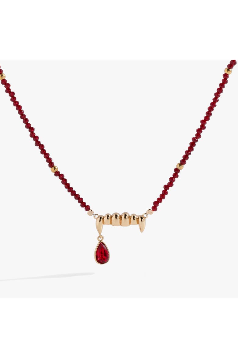 Vampire Teeth Fangs Pendant, Main, color, Gold