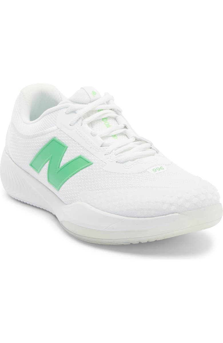 New Balance 996 Sneaker, Main, color, White/ Green Apple