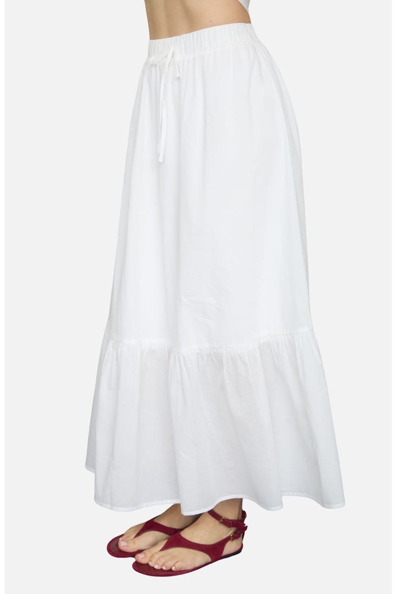 Tiered Maxi Skirt, Alternate, color, WHITE
