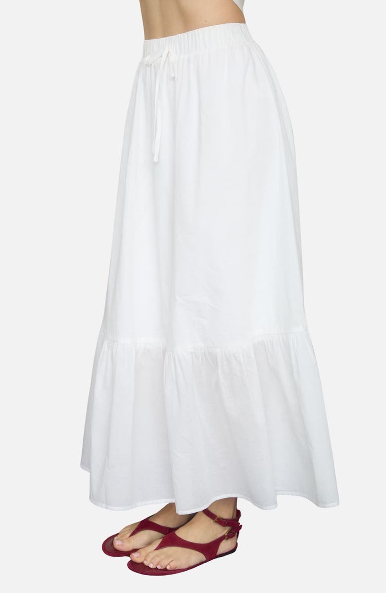 Blu Pepper Tiered Maxi Skirt, Alternate, color, White