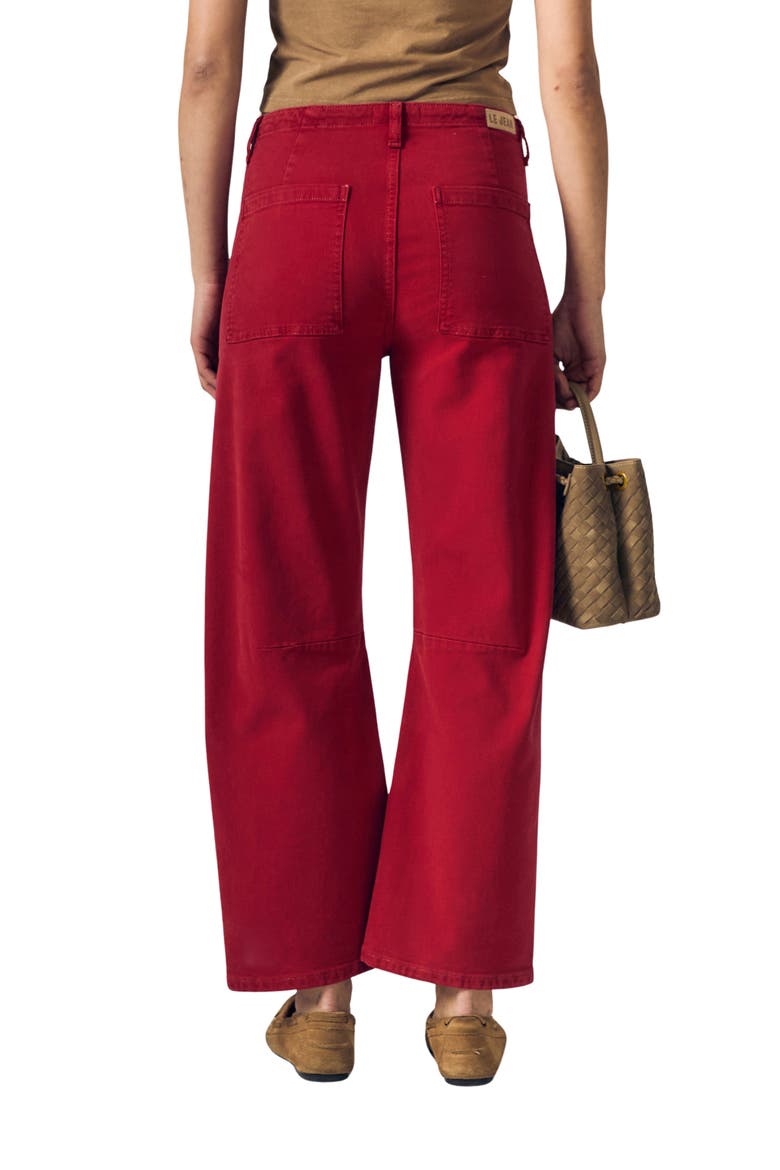 Petite Utility Soft Barrel Jeans, Alternate, color, RED