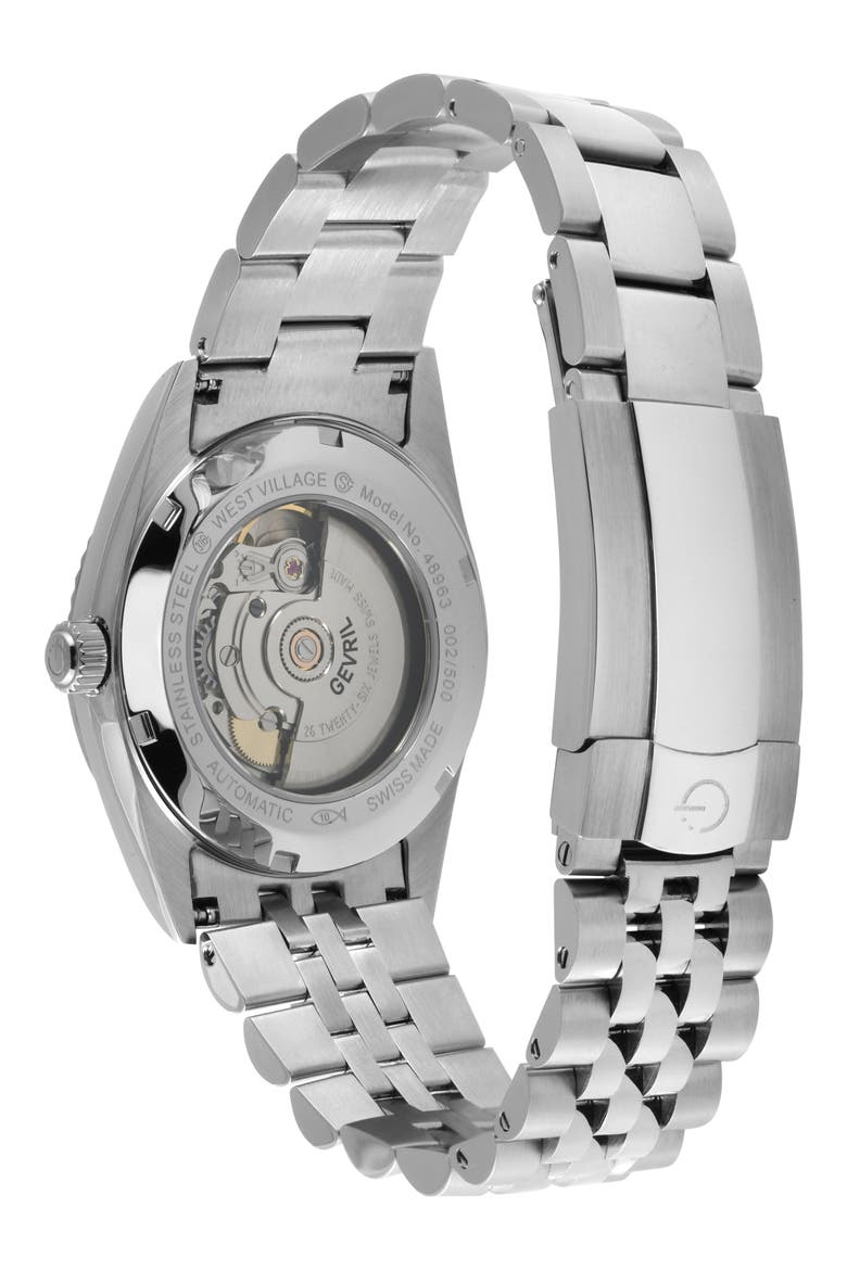 West Village Fusion Elite Automatic Bracelet Watch, 40mm, Alternate, color, SILVER