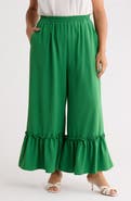SUGARLIPS Ryder Ruffle Wide Leg Cotton Knit Pants