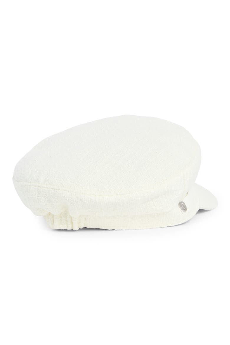 Nubby Captain's Croc Embossed Band Skipper Cap, Alternate, color, IVORY
