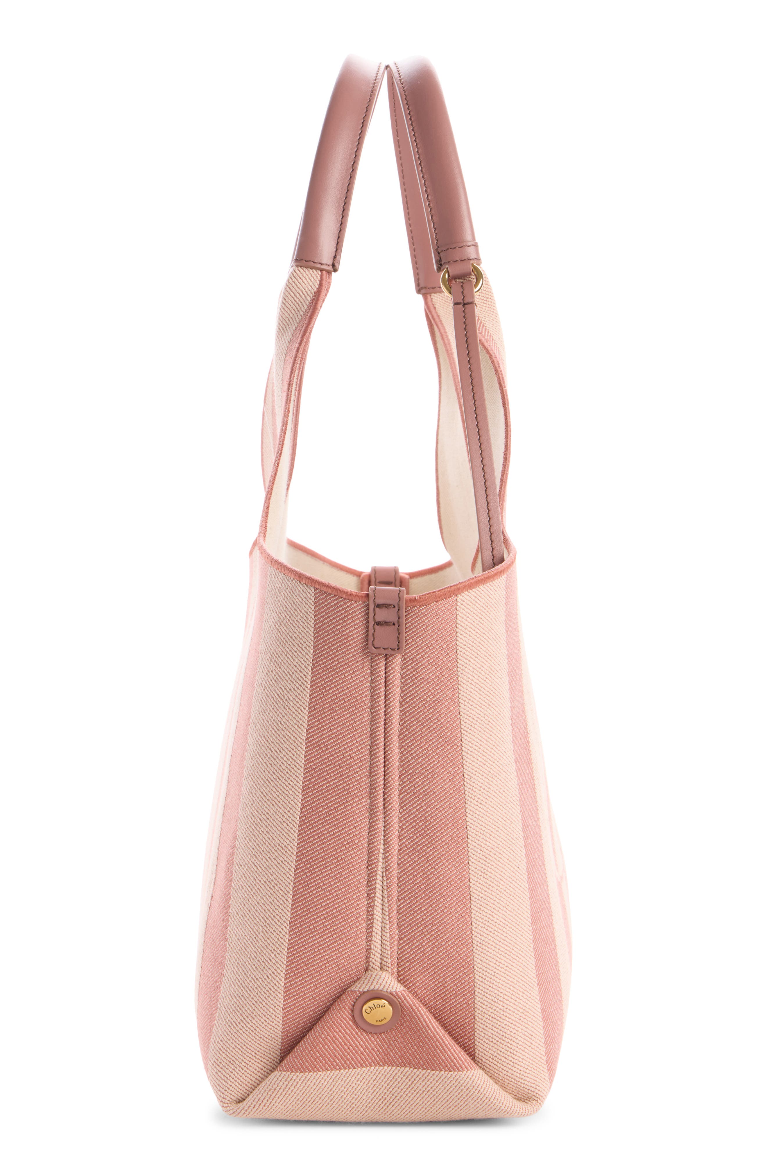 Stripy Logo Jacquard Tote, Alternate, color, NOUGAT