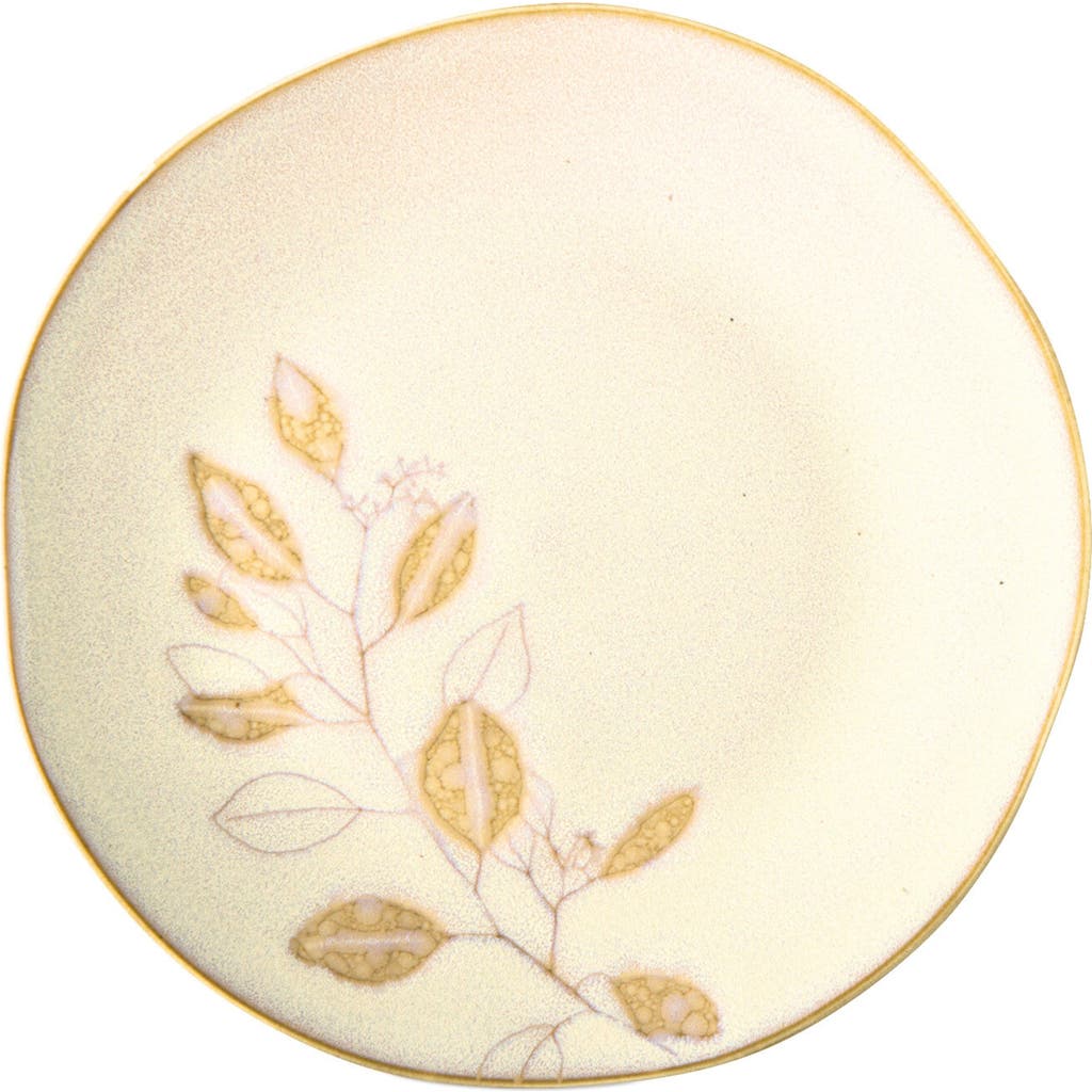 Tag Eucalyptus Ivory Ceramic Appetizer Plates Dishwasher Safe In Neutral