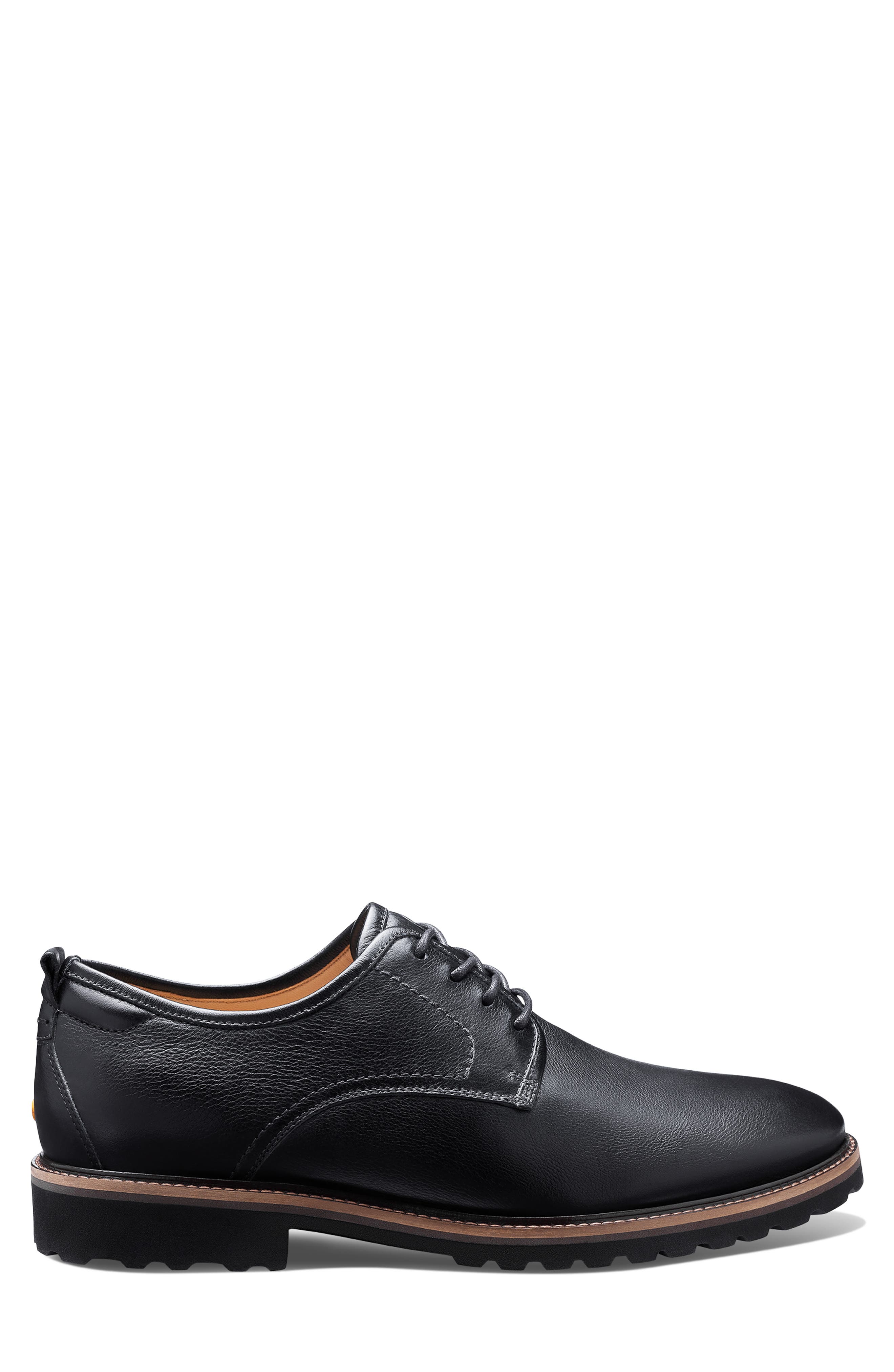 Samuel Hubbard Featherlight Founder Oxford, Alternate, color, Black Tumbled Leather