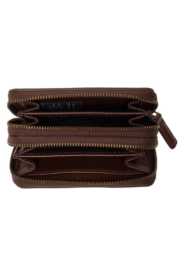 Angel Small Zip Wallet, Main, color, BROWN