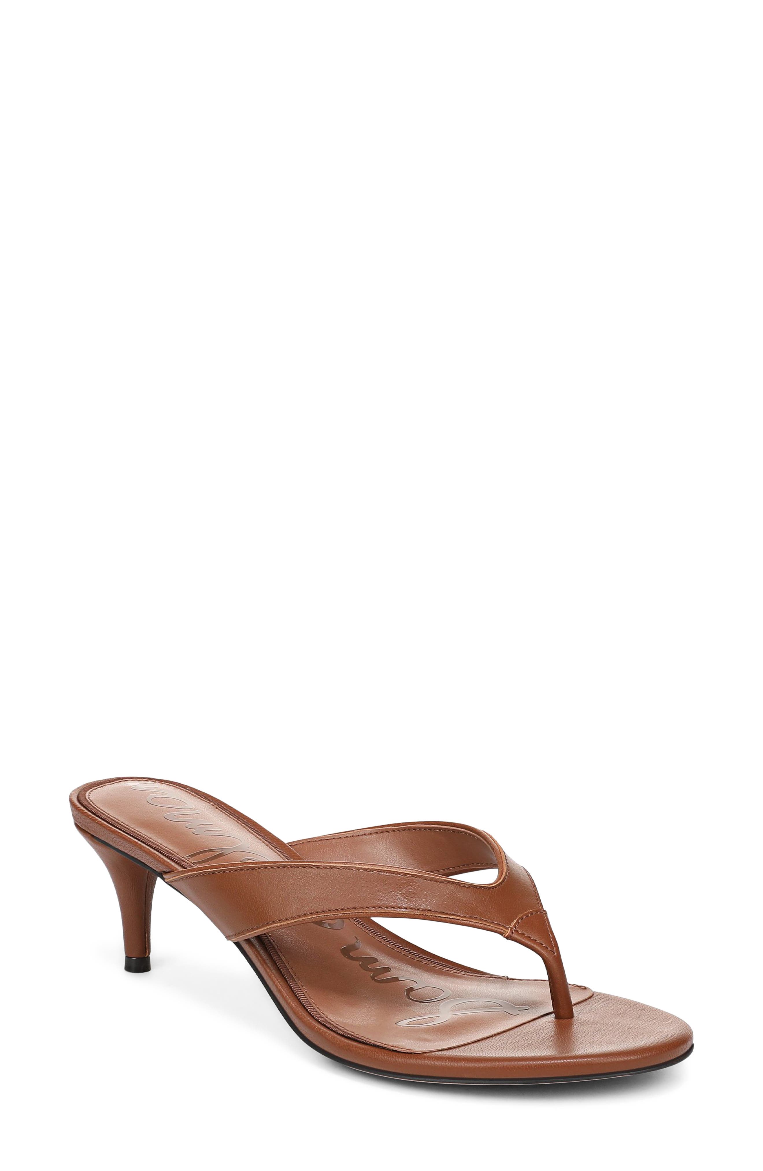 Sam Edelman Amie Kitten Heel Flip Flop, Main, color, Rich Cognac