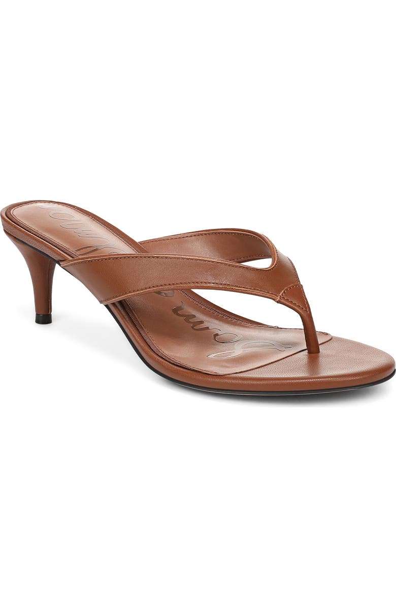 Sam Edelman Amie Kitten Heel Flip Flop, Main, color, Rich Cognac