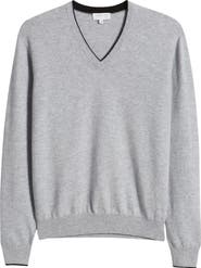 Lorenzo Uomo Tipped Merino Wool Sweater