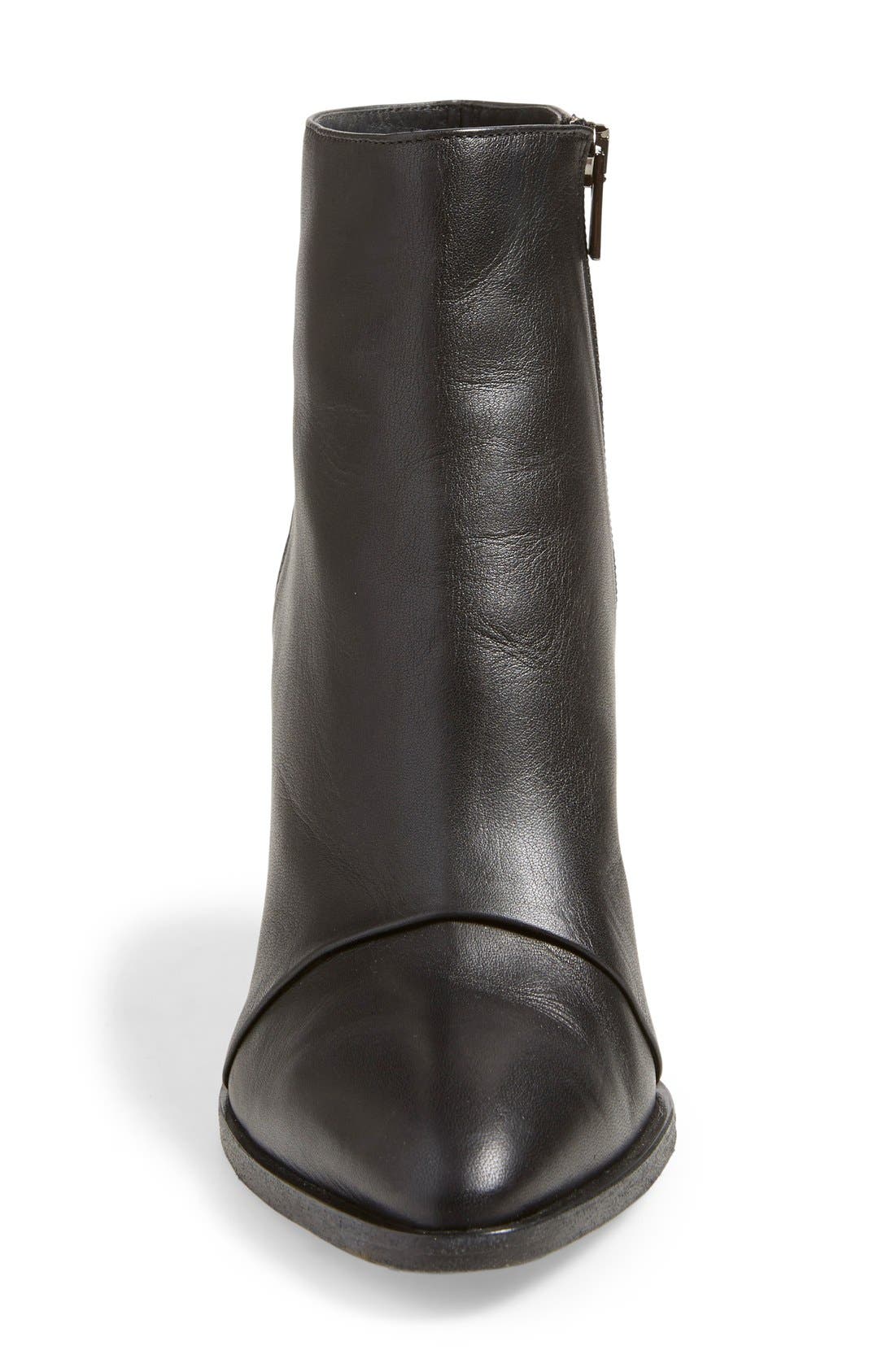'Ennis' Pointy Toe Bootie, Alternate, color, BLACK