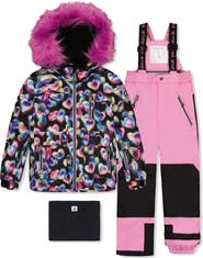 Deux par Deux Play Heart Jacket & Reinforced Pants Two Piece Snowsuit