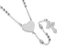 HMY JEWELRY The Lords Prayer Rosary Necklace