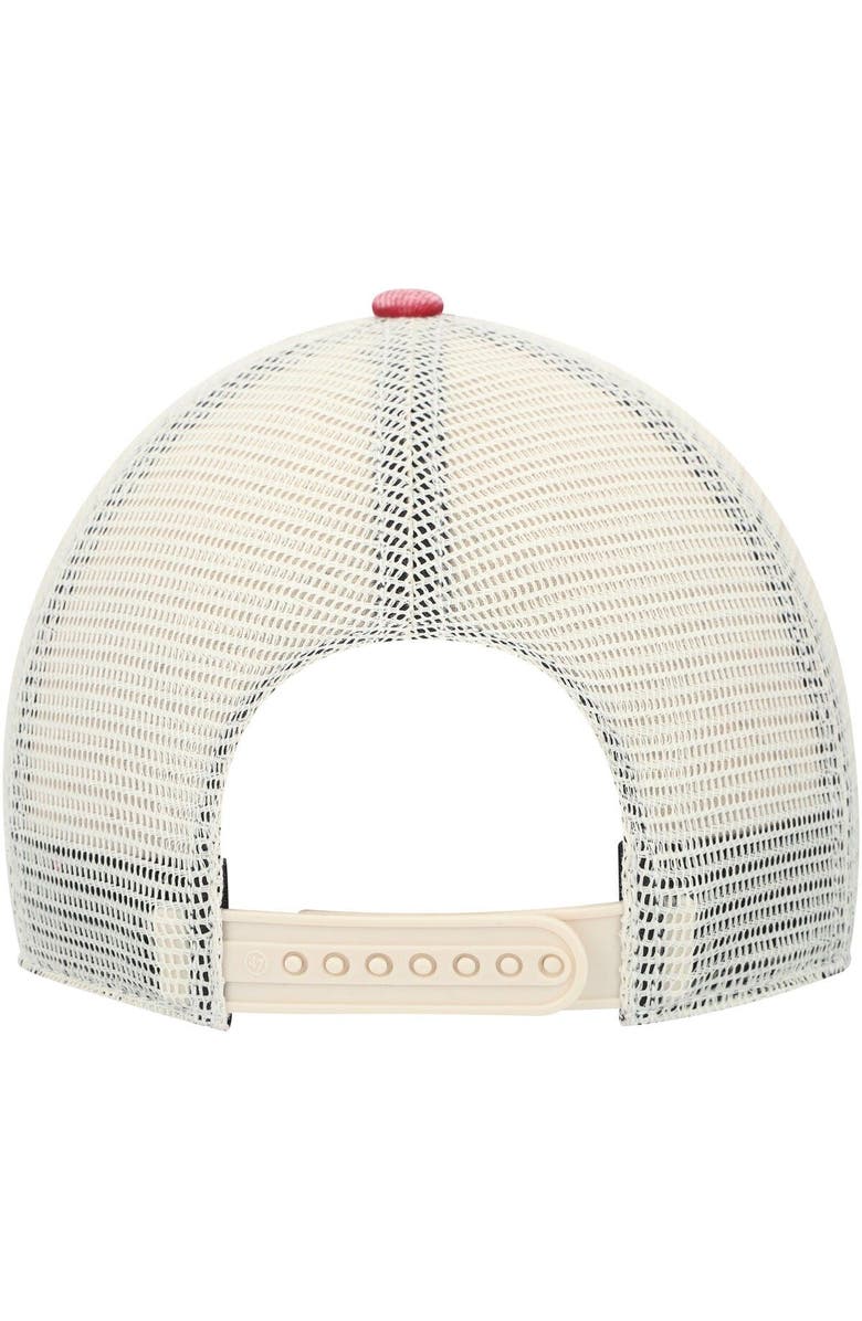 '47 Men's '47 Red/White Tampa Bay Buccaneers Denali Trucker Clean Up Snapback Hat, Alternate, color,