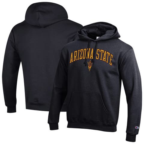 Men's Champion  Black Arizona State Sun Devils Arched Logo Fleece Pullover Hoodie
