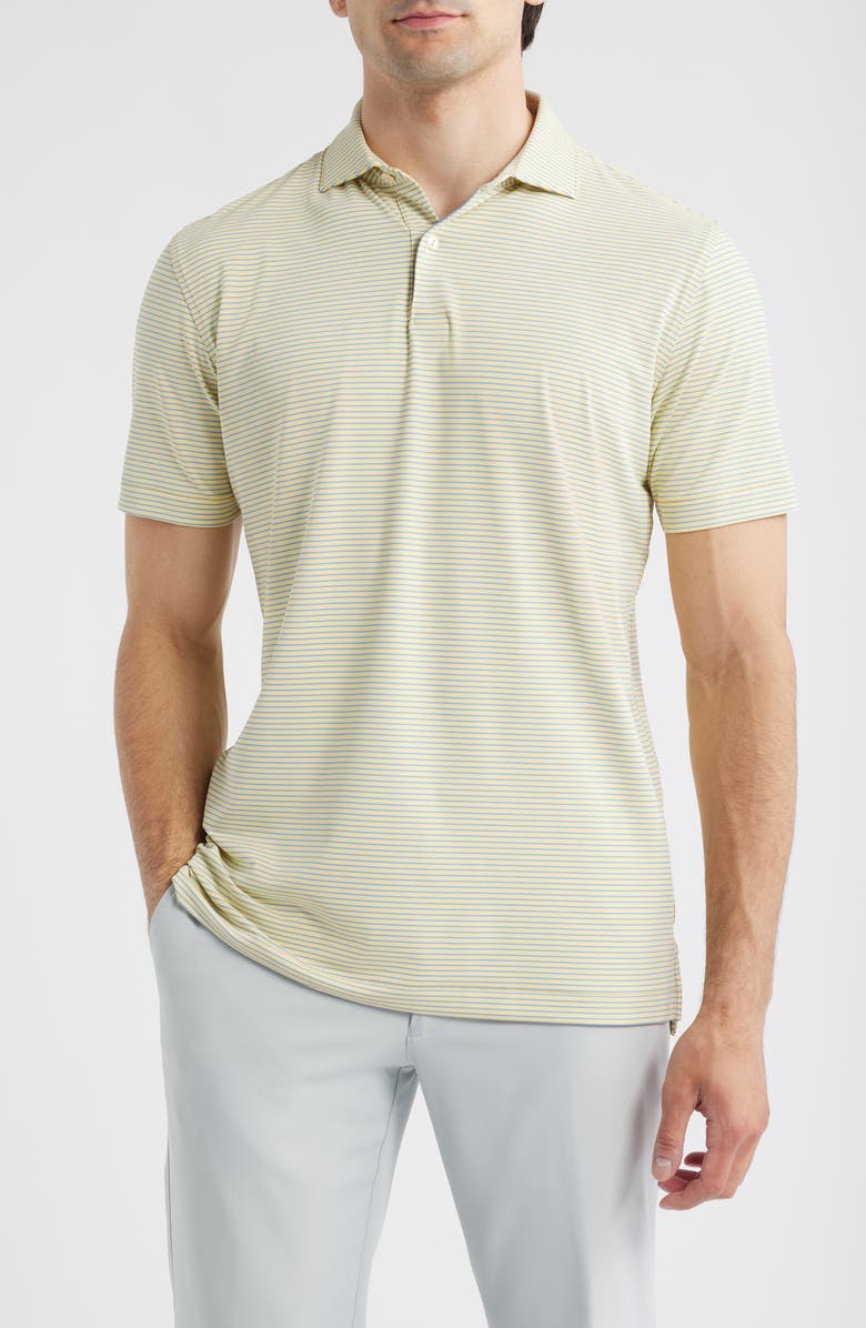 Peter Millar Crown Crafted Ballad Stripe Performance Polo, Main, color, Crenshaw