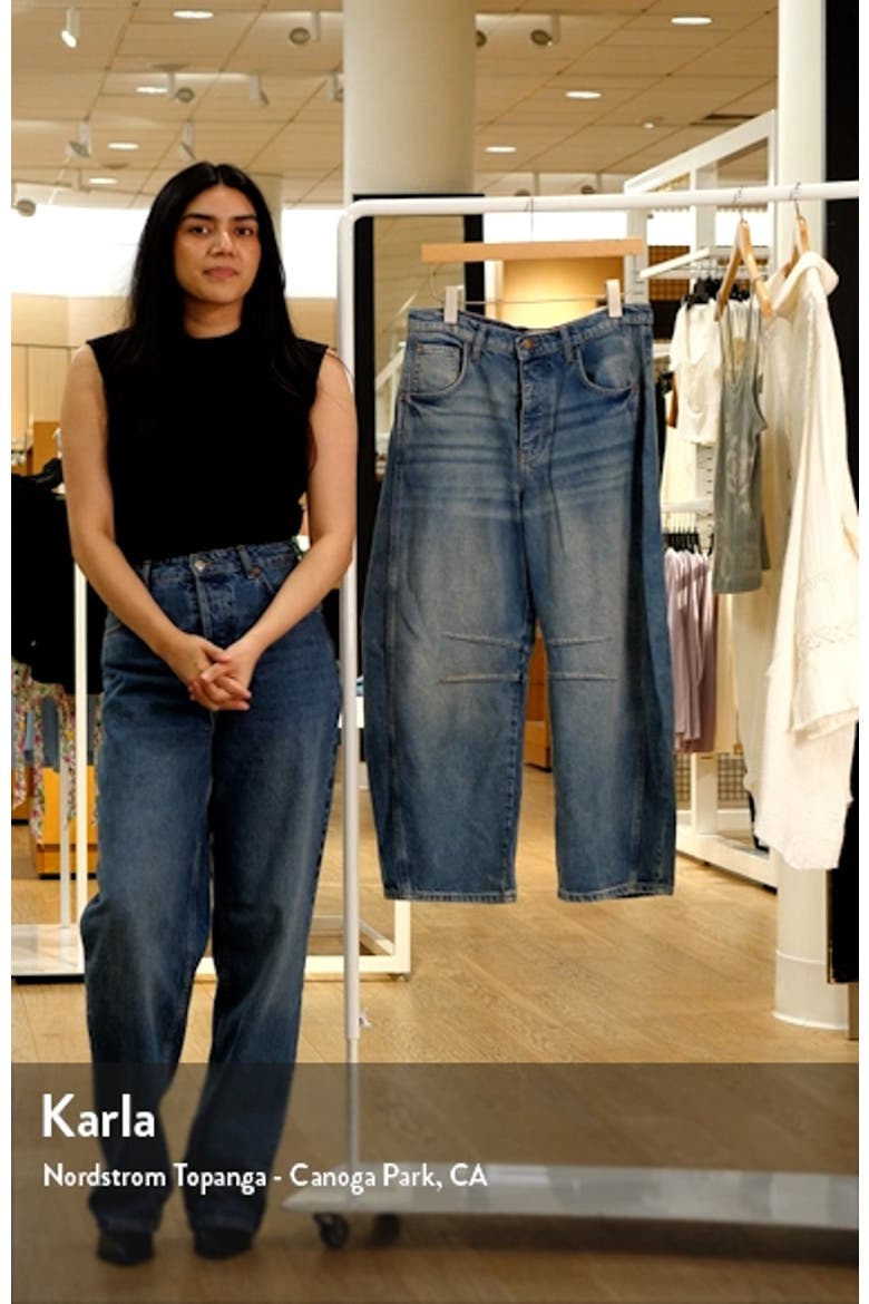 We the Free Good Luck Mid Rise Barrel Leg Jeans video