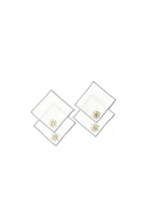 Gold Stars Cocktail Napkin Set of 4