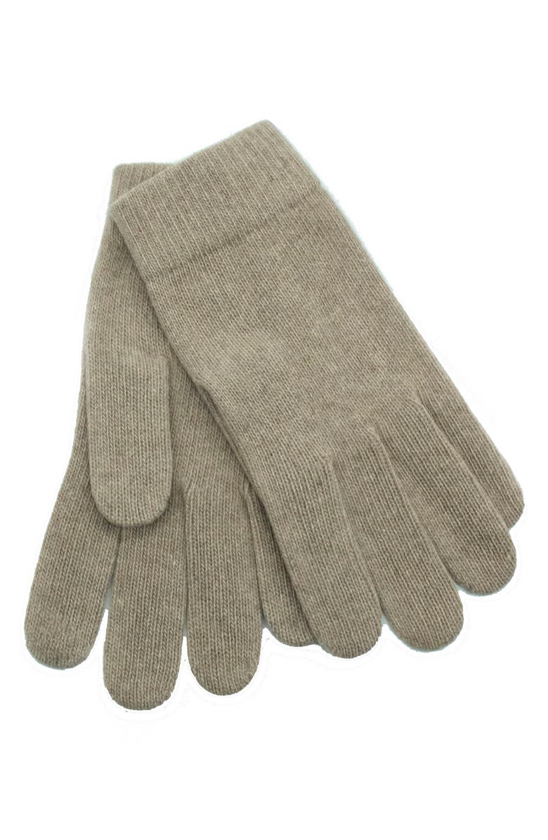 Portolano Cashmere Tech Gloves, Main, color, Nile Brown