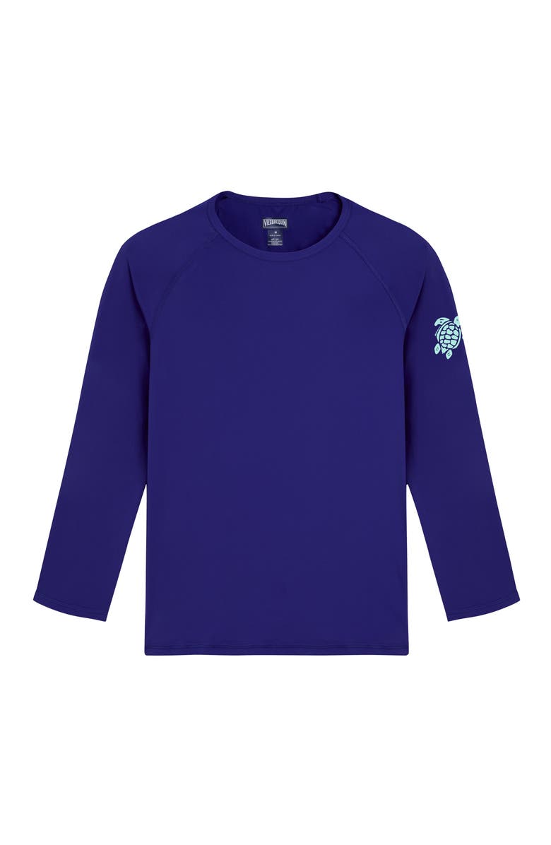 Vilebrequin Men UV Protection Long Sleeves Rashguard Turtle, Main, color, Versailles