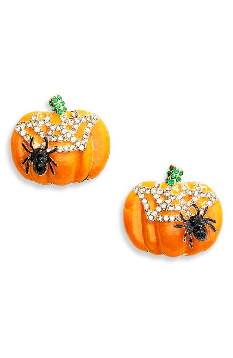 Pumpkin & Spider Earrings