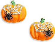 BaubleBar Pumpkin & Spider Earrings