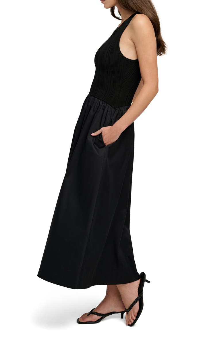 Favorite Daughter The Lennon Sleeveless Maxi Dress, Alternate, color, Black