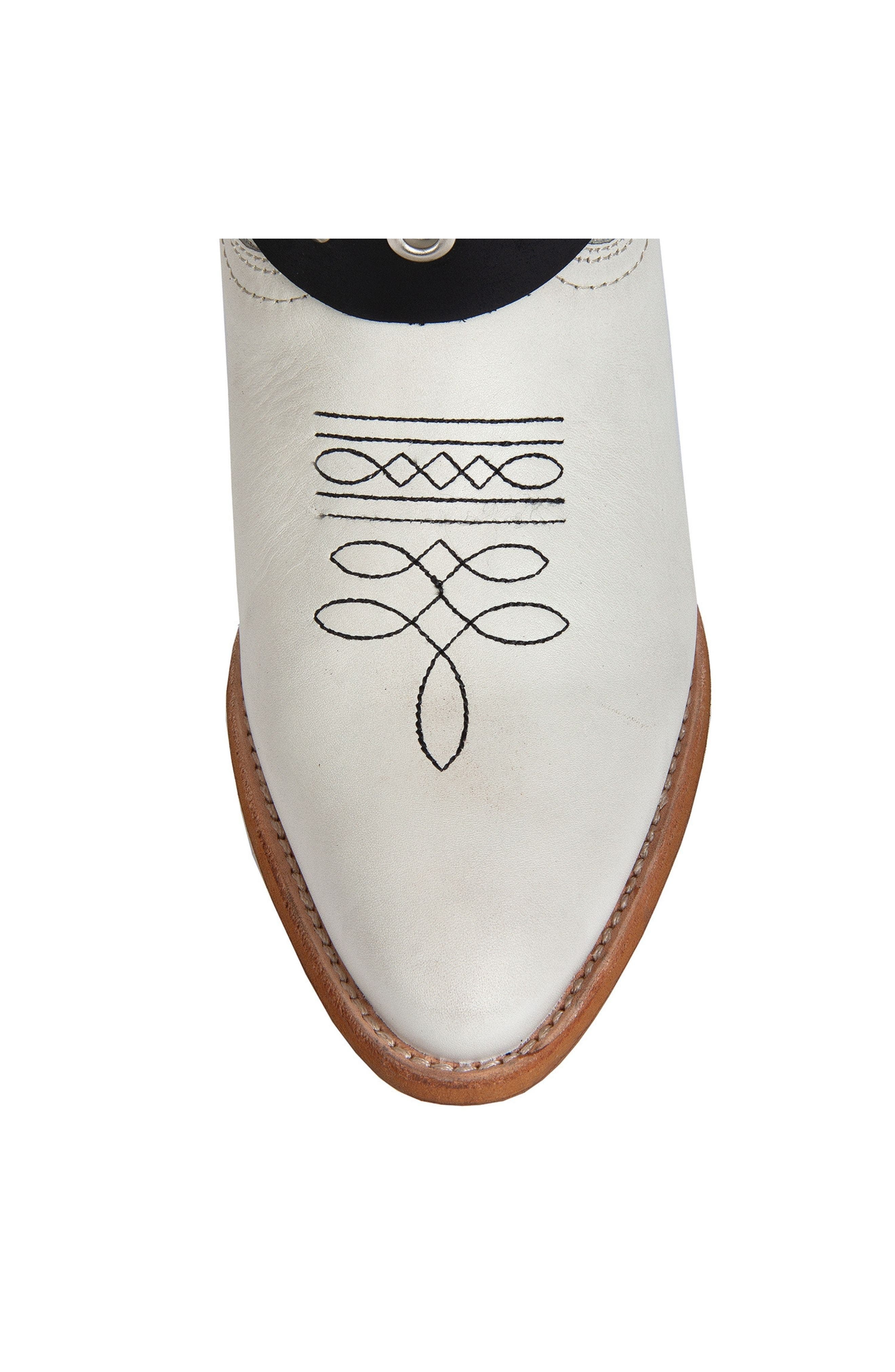Cowboy Leather Boots, Alternate, color, White
