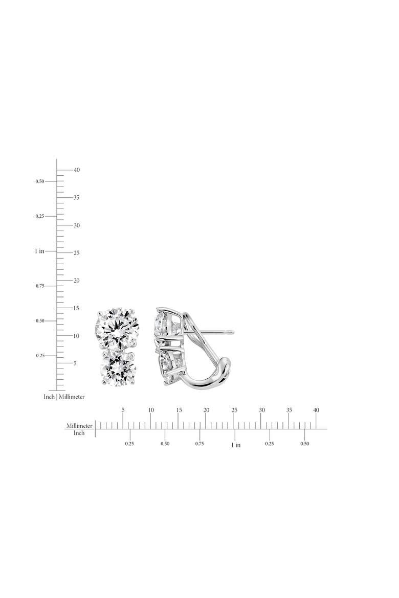 Cubic Zirconia Stud Earrings, Alternate, color, PURE PLATINUM/ CLEAR STONE