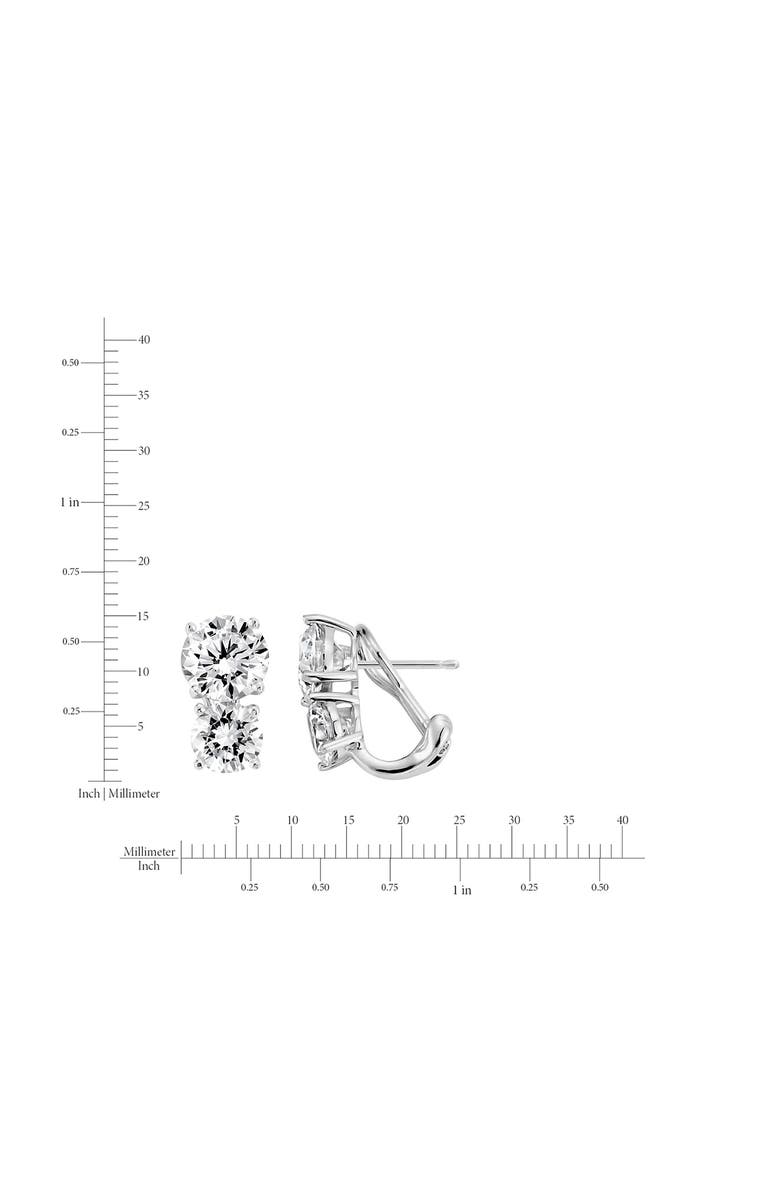 Crislu Cubic Zirconia Stud Earrings, Alternate, color, Pure Platinum/ Clear Stone