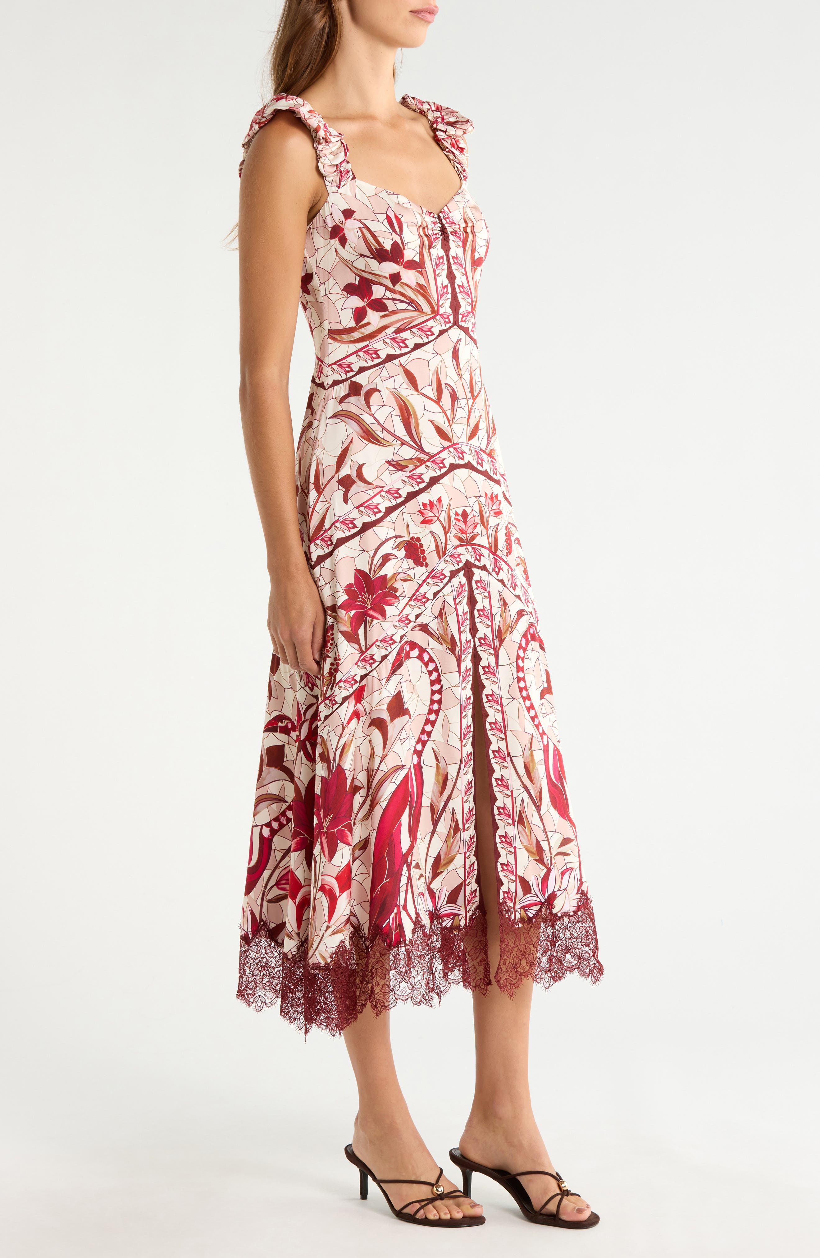 FARM Rio Stained Glass Lace Trim Maxi Dress (Women) | Nordstromrack