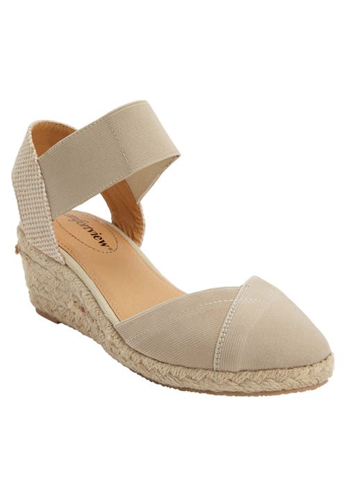 Comfortview The Abra Stretch Fabric Espadrille in New Khaki at Nordstrom, Size 8