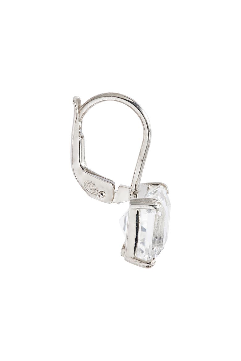 Harper Asscher Cut Drop Earrings, Alternate, color, WHITE
