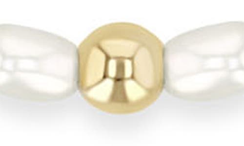 Zoë Chicco 14k Yellow Gold Bead & Cultured Freshwater Rice Pearl Bracelet In 14k Yellow Gold
