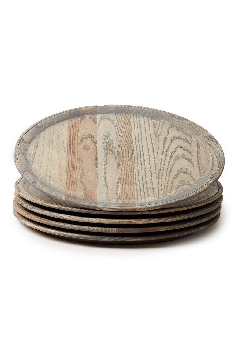 Crafted Wooden Charger, Main, color, GREY
