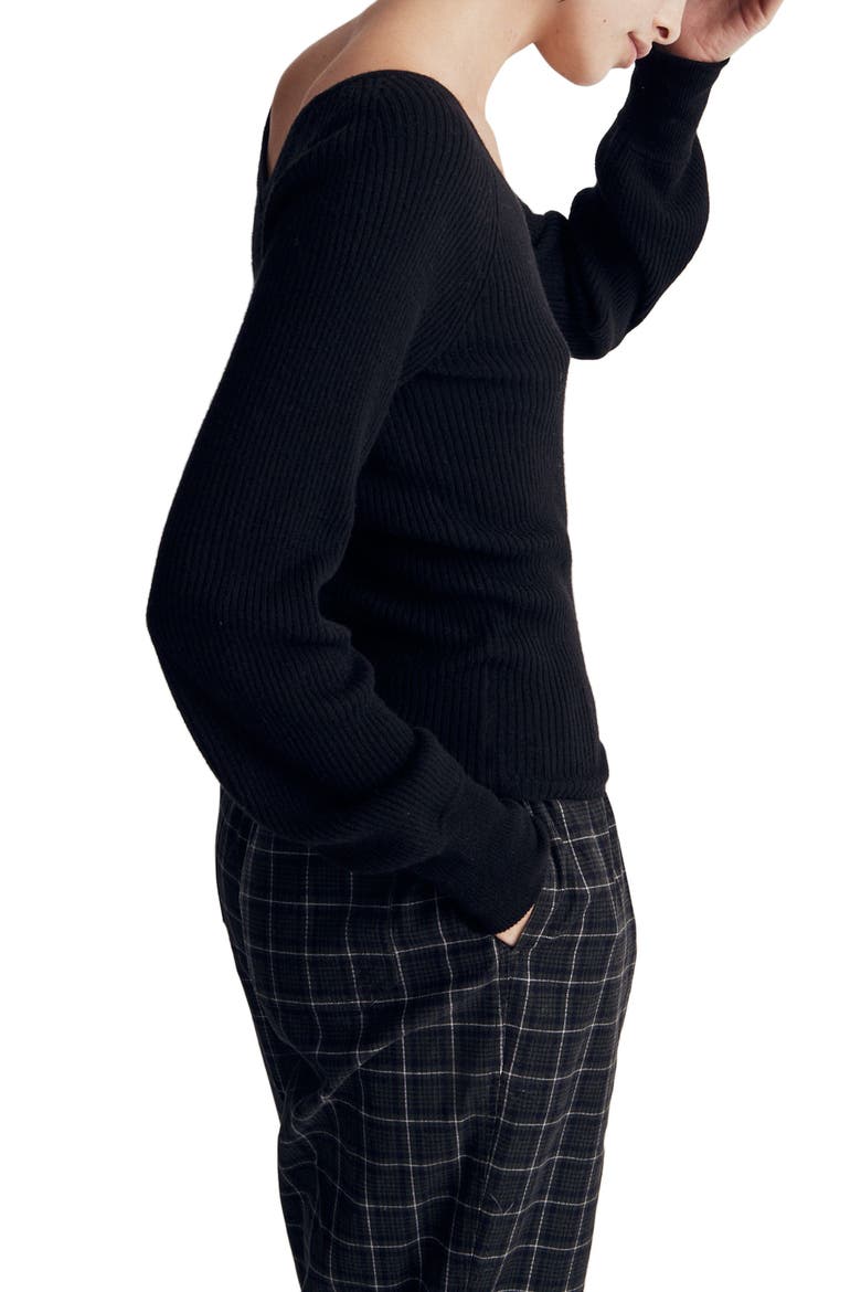 Linwood Rib Pullover Sweater, Alternate, color, TRUE BLACK