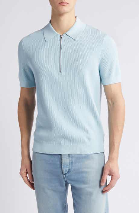 NN07 Hansie Zip Ribbed Organic Cotton Sweater Polo