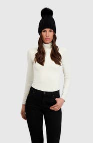 Lyla Grant Beanie With Fur-Free Fox (Faux Fur) Pompom