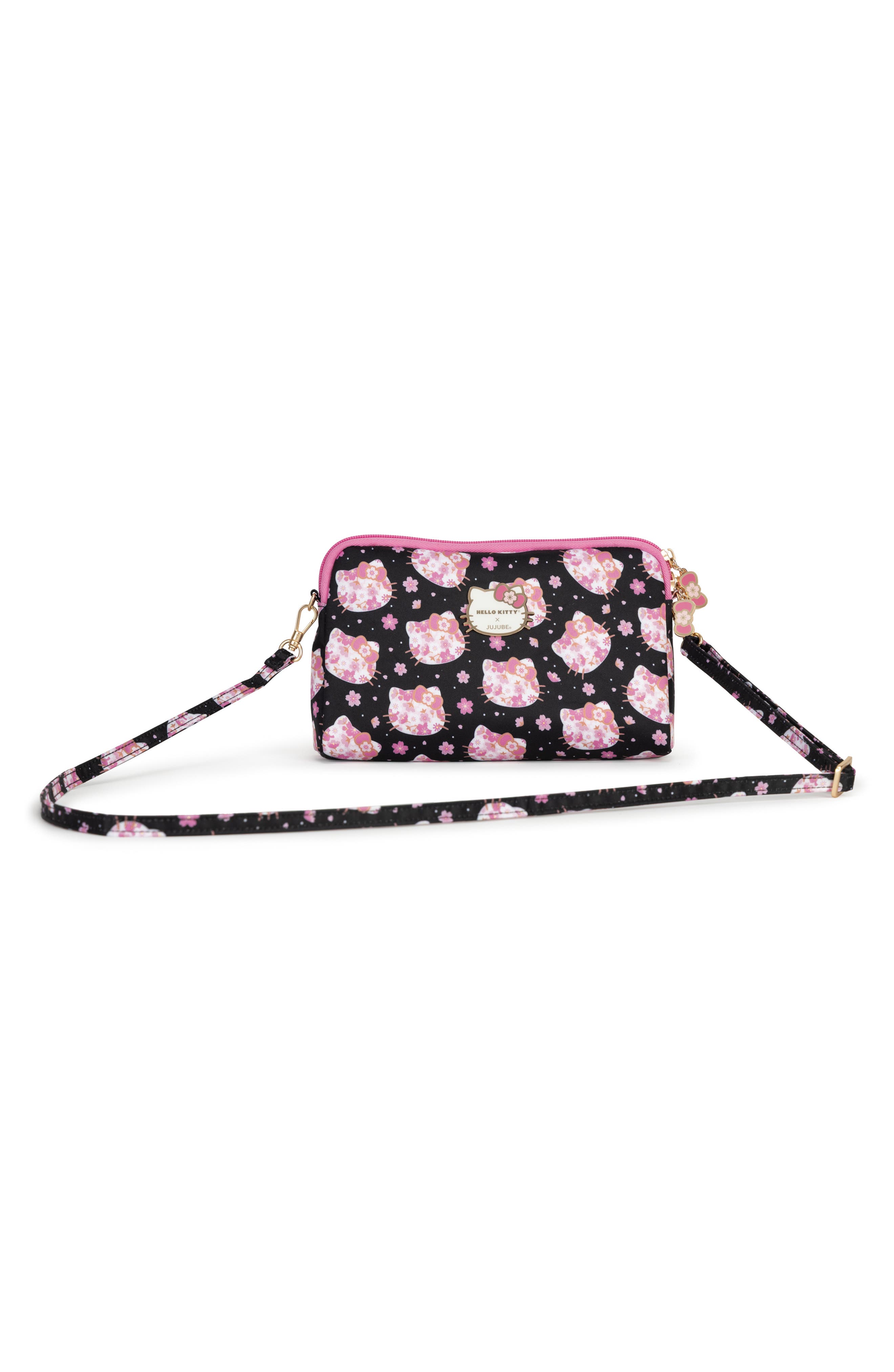 JuJuBe Be Set Zip Top Case, Alternate, color, Cherry Blossoms