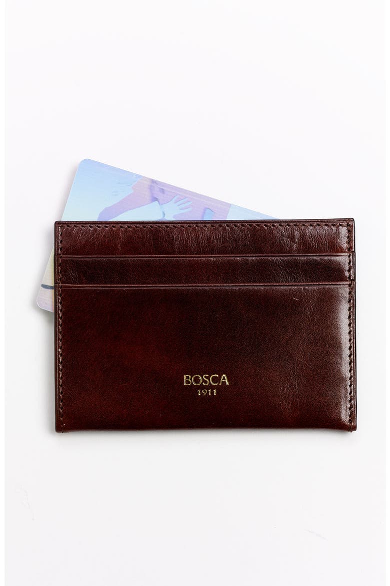 Old Leather Weekend Wallet, Main, color, DARK BROWN