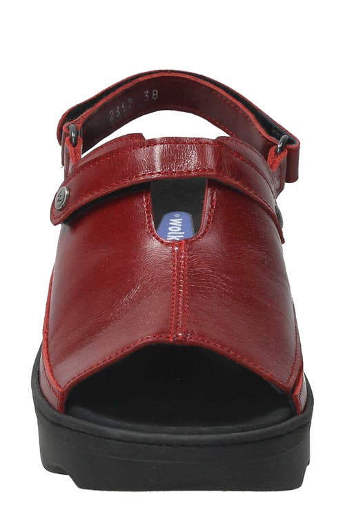 Wolky Laprida Slide Sandal In Oxblood