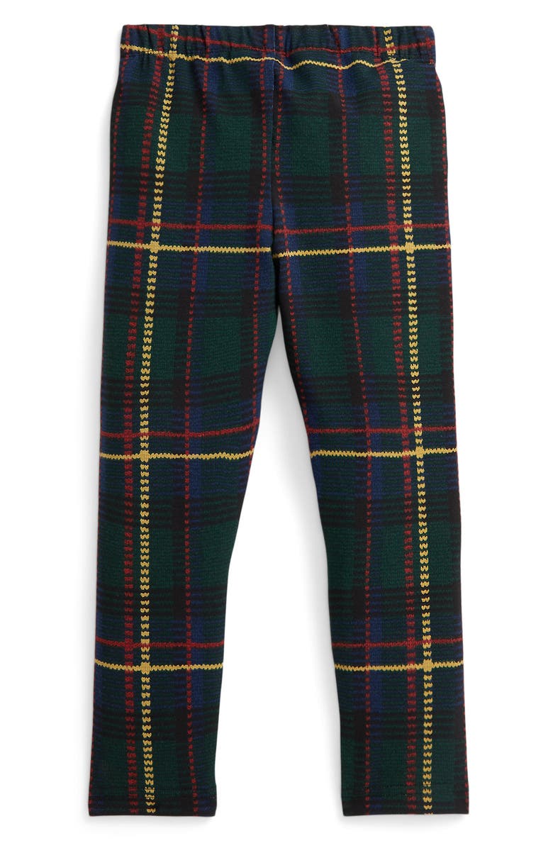 Polo Ralph Lauren Kids' Plaid Cotton Leggings, Alternate, color, Winter Valley Plaid